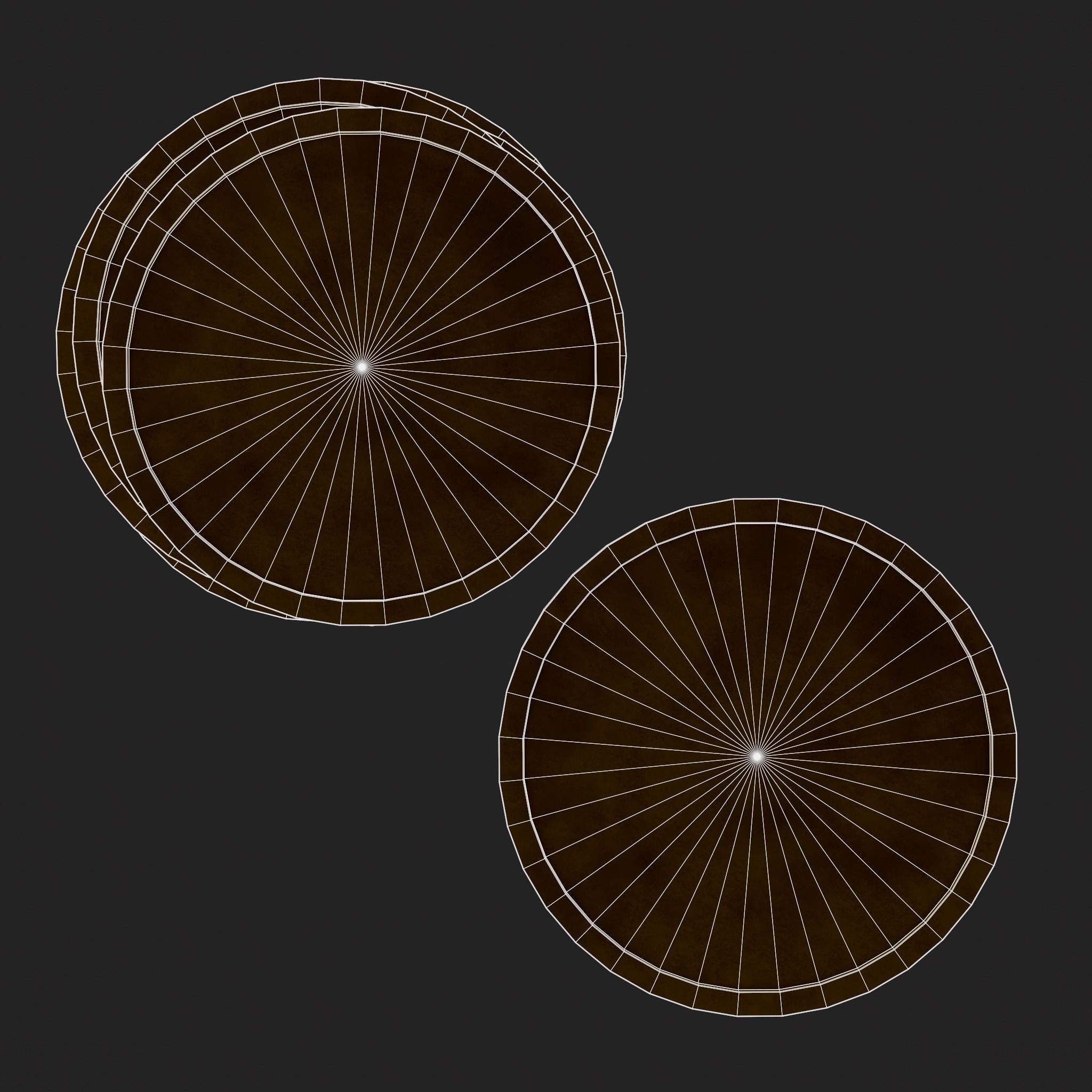 Lucky Gold Coin  Low-poly 3D model_10