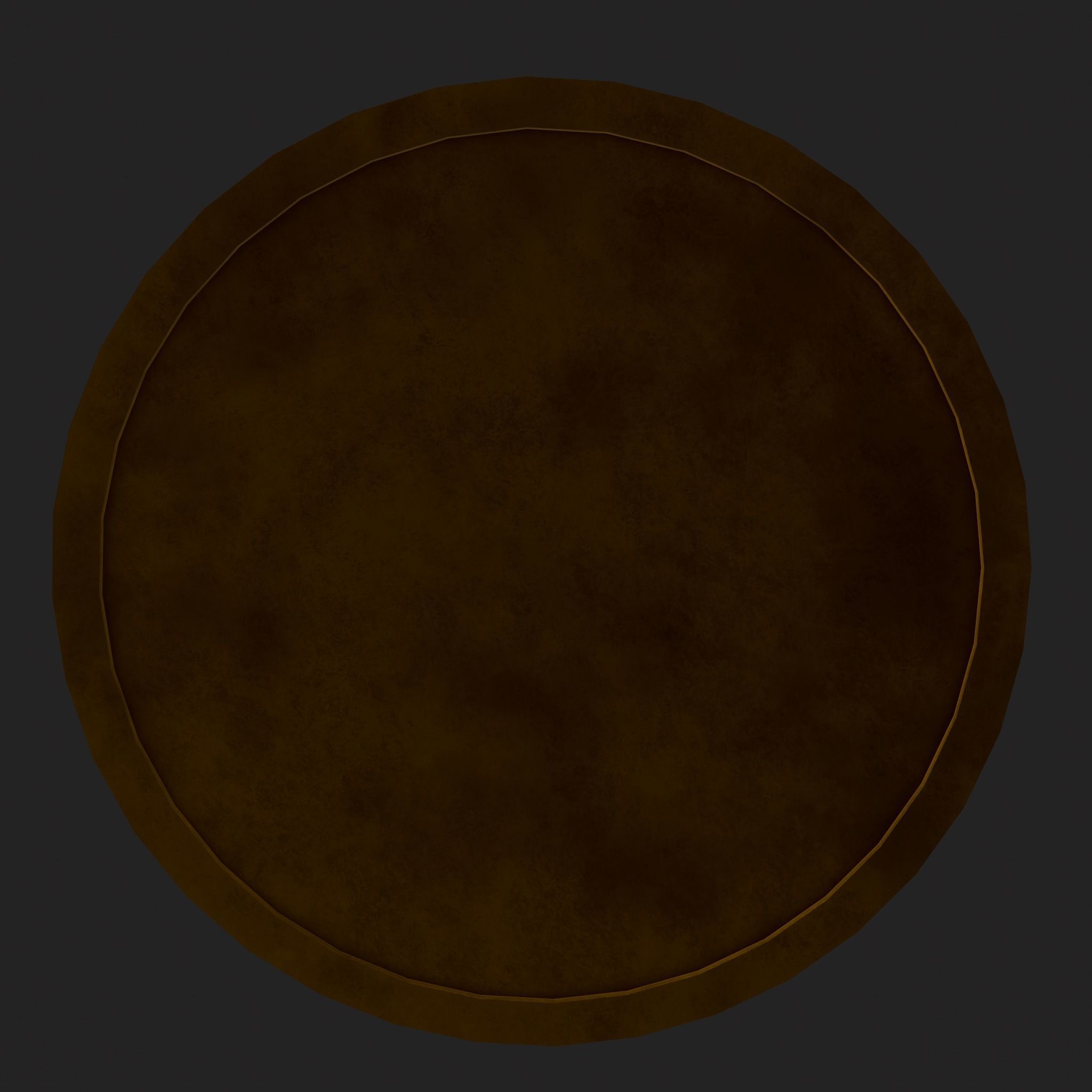 Lucky Gold Coin  Low-poly 3D model_3