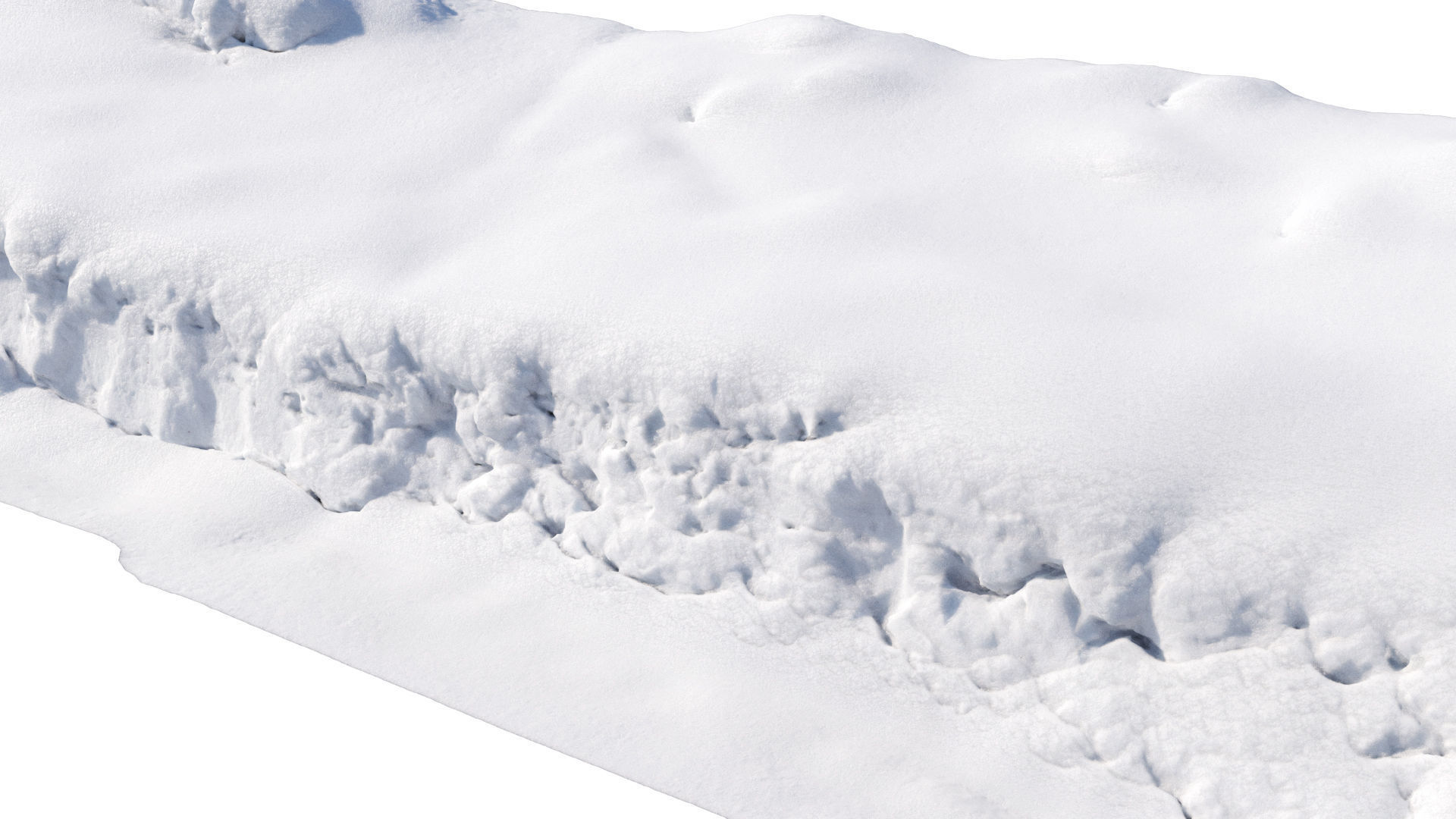 Low snow cliff 3D model_6