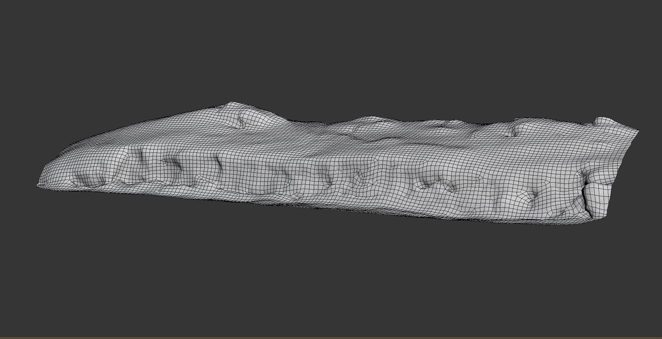 Low snow cliff 3D model_9