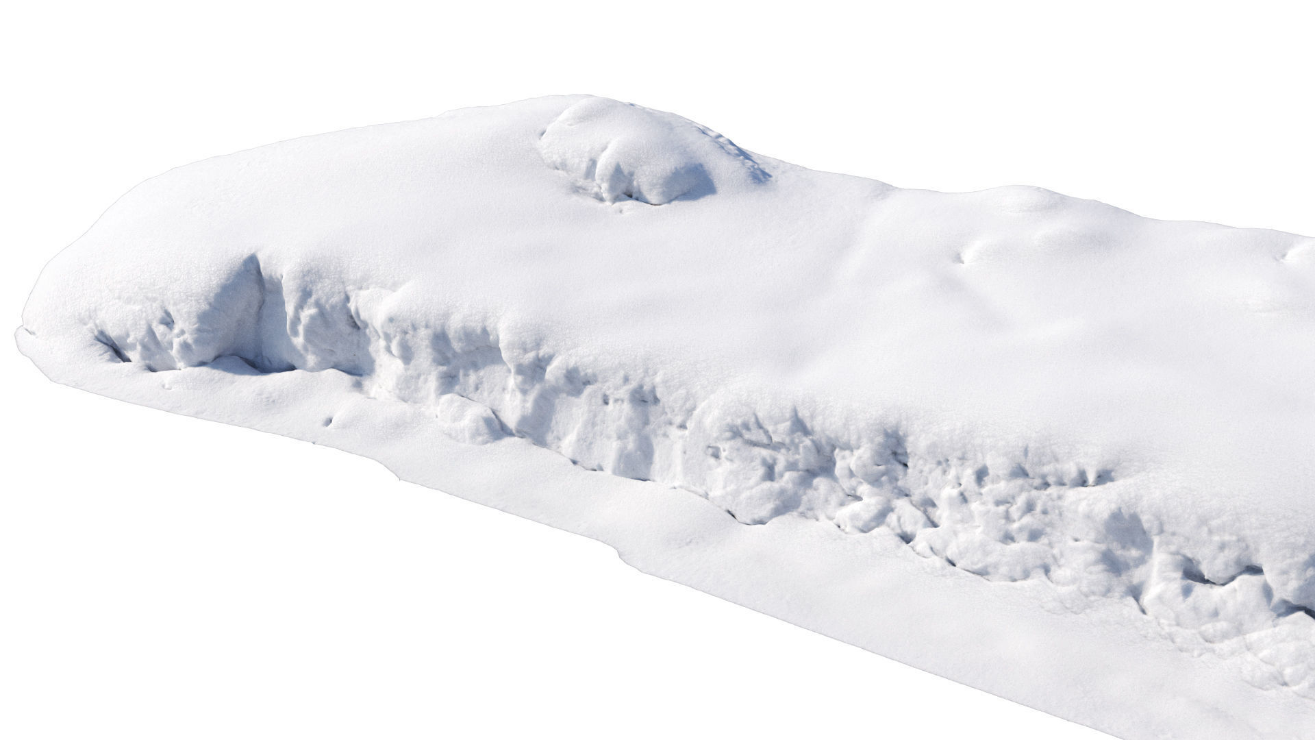 Low snow cliff 3D model_5