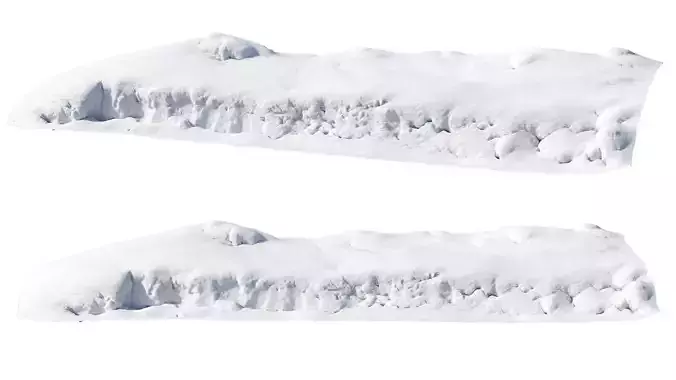 Low snow cliff