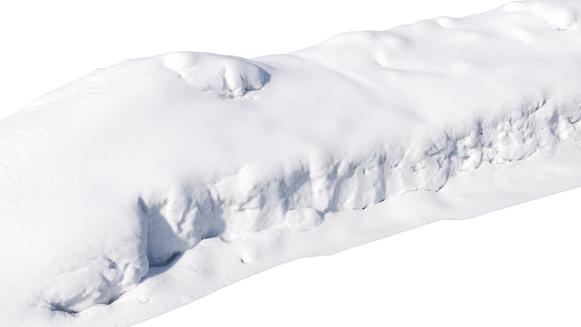 Low snow cliff 3D model_4