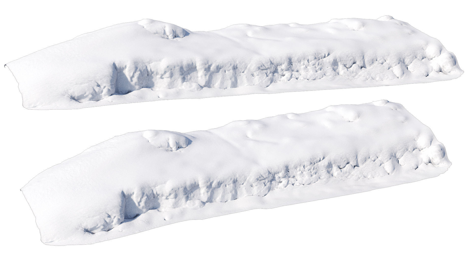 Low snow cliff 3D model_1