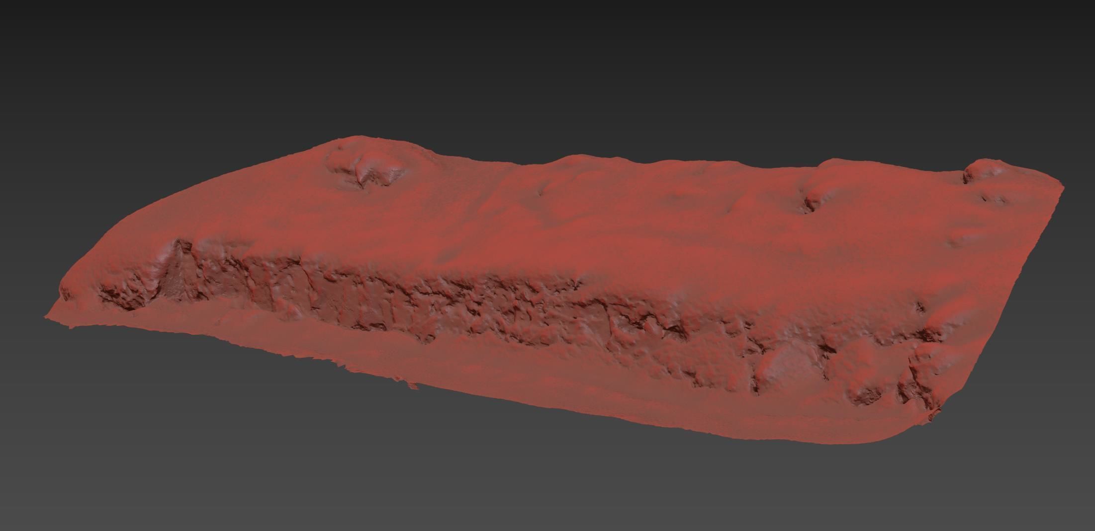 Low snow cliff 3D model_11