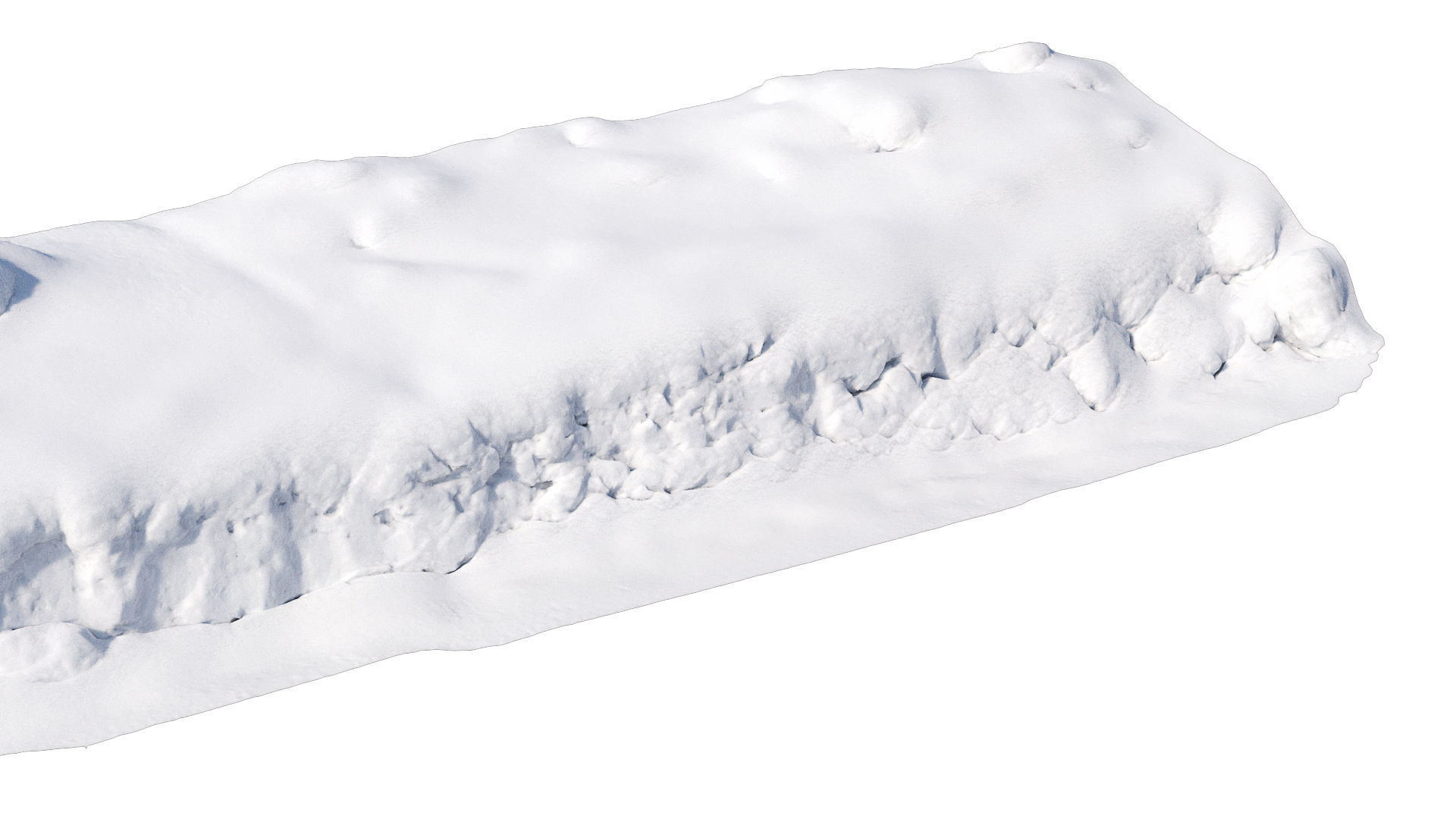 Low snow cliff 3D model_3