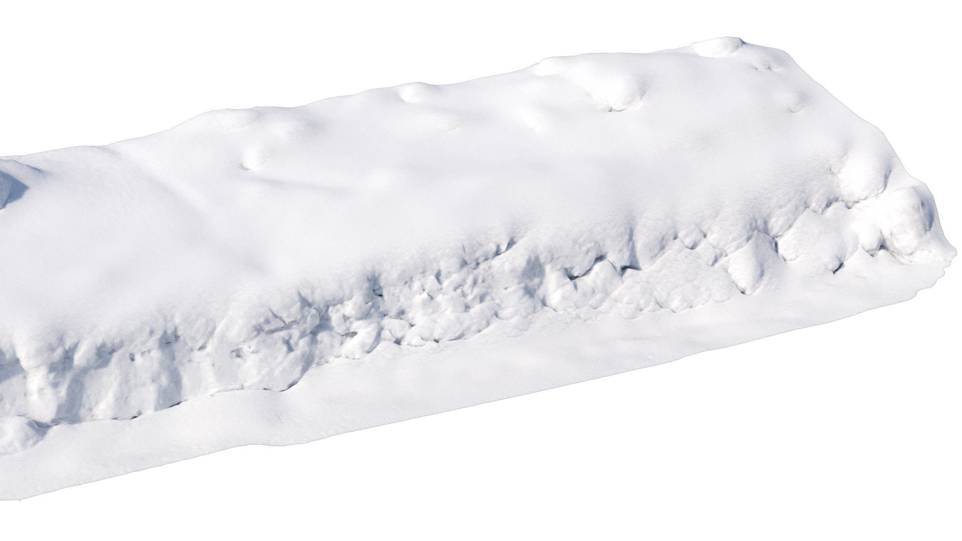 Low snow cliff 3D model_7