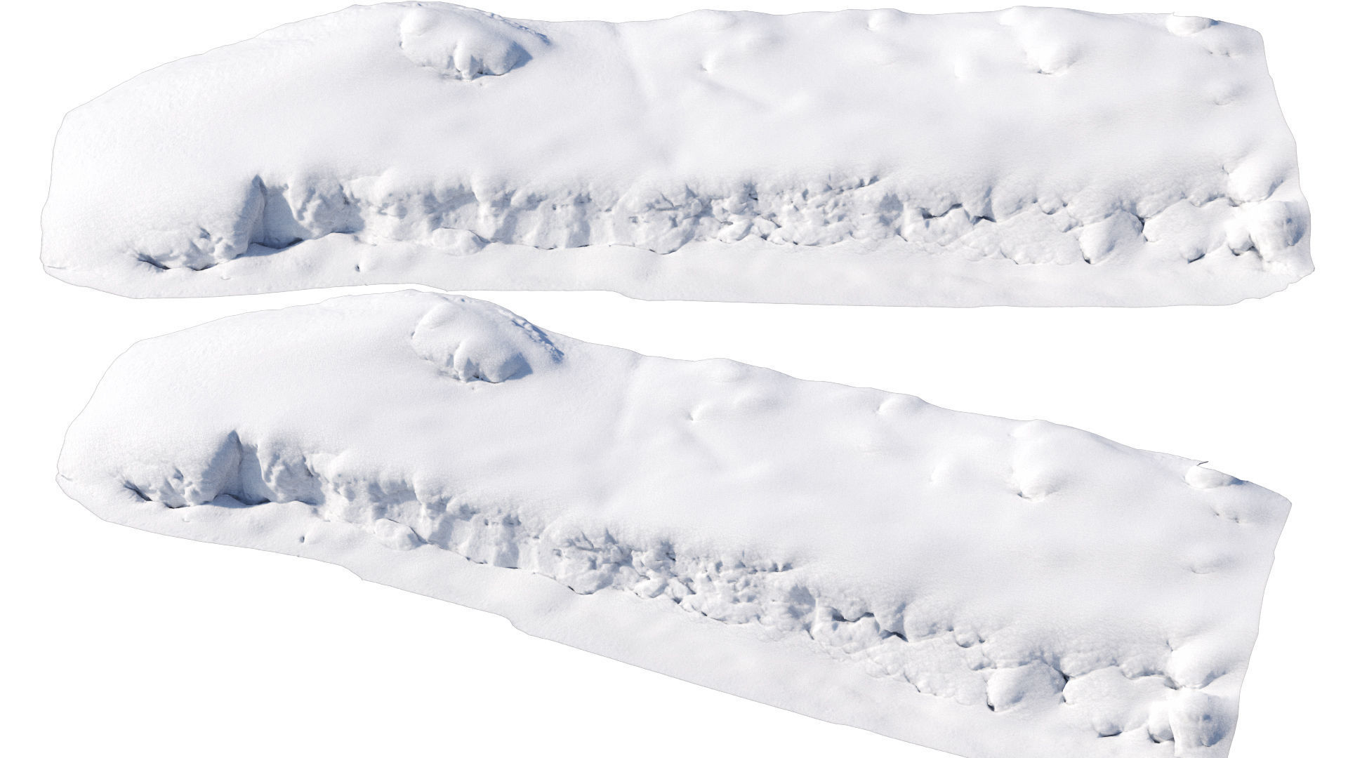 Low snow cliff 3D model_2
