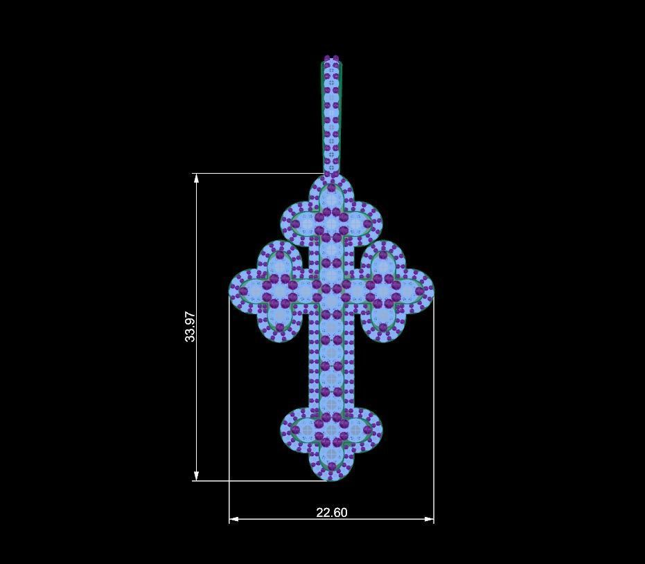 Cross Pendant 10 3D print model_5