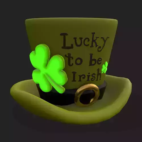 Lucky to be Irish Hat Low-poly 3D model