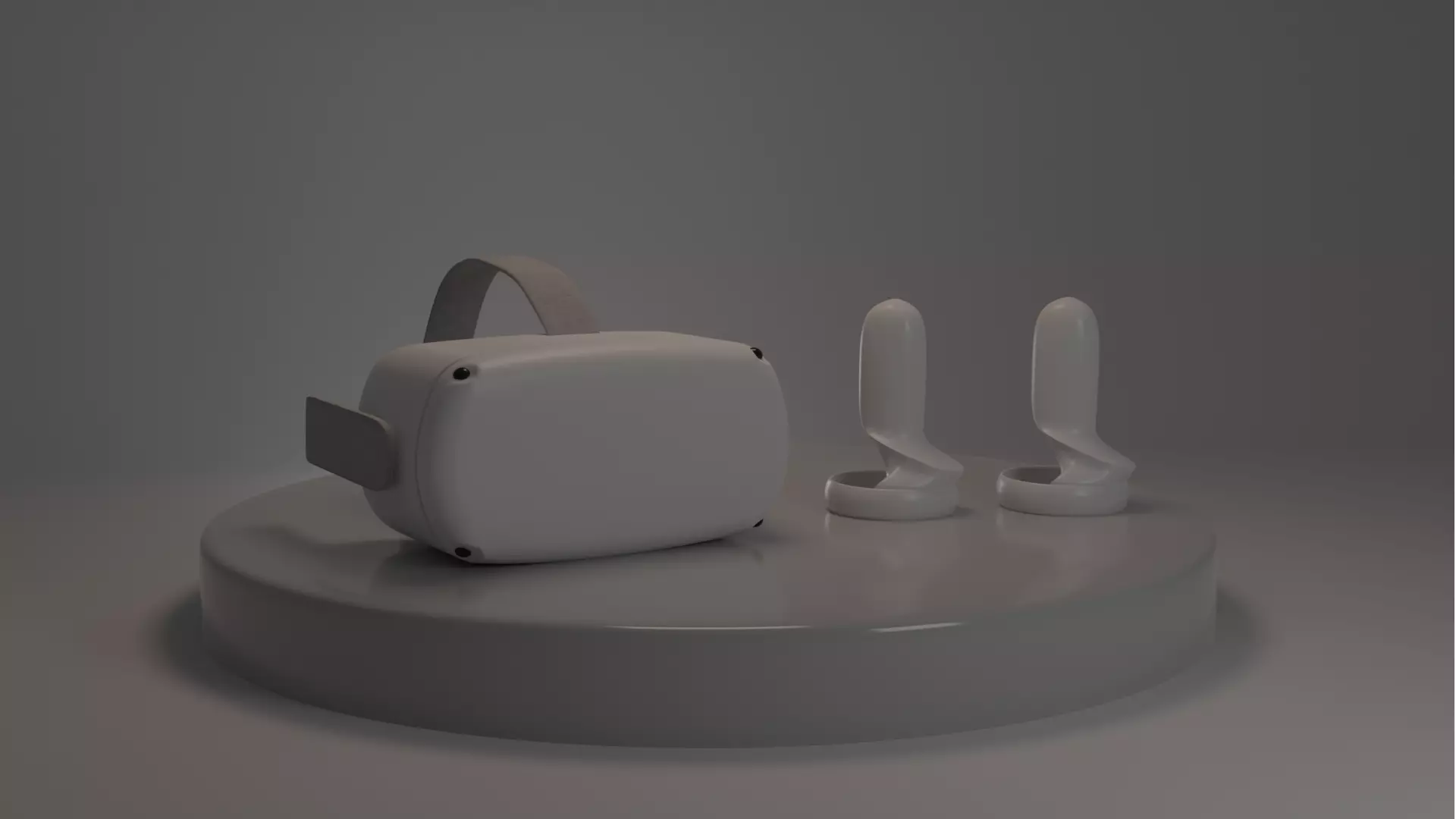 VR Headset and Controllers 3D model