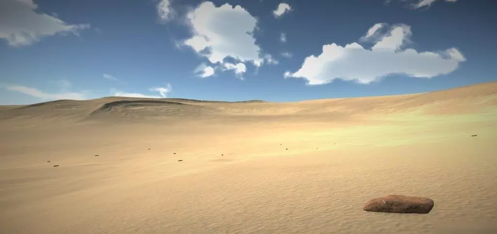 Desert with rock in middle Texture