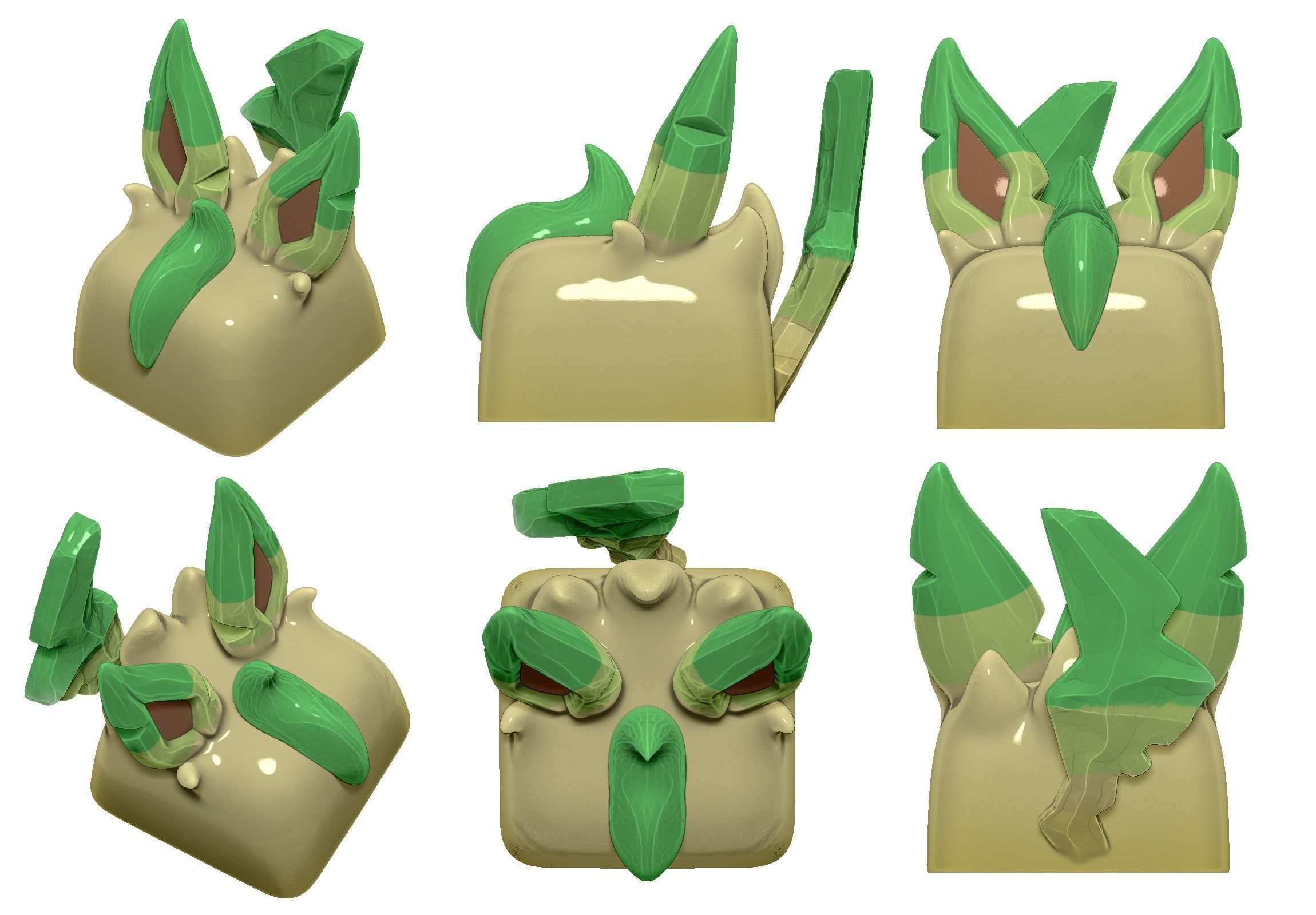 Eeveelutions Vol 2 Keycaps collection - Mechanical Keyboard  3D print model_8
