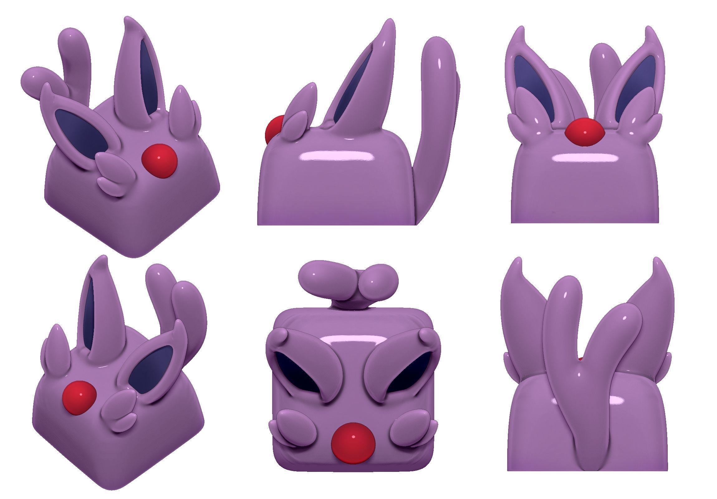 Eeveelutions Vol 2 Keycaps collection - Mechanical Keyboard  3D print model_7