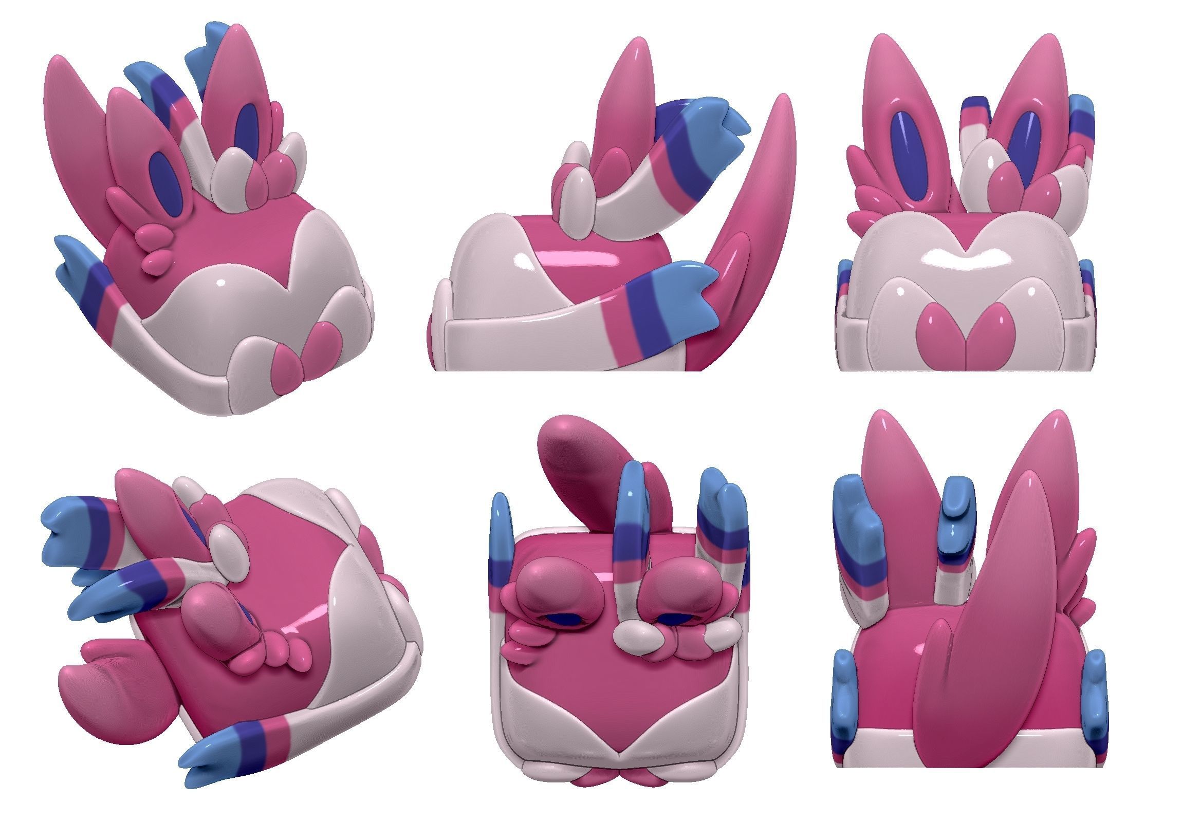 Eeveelutions Vol 2 Keycaps collection - Mechanical Keyboard  3D print model_10