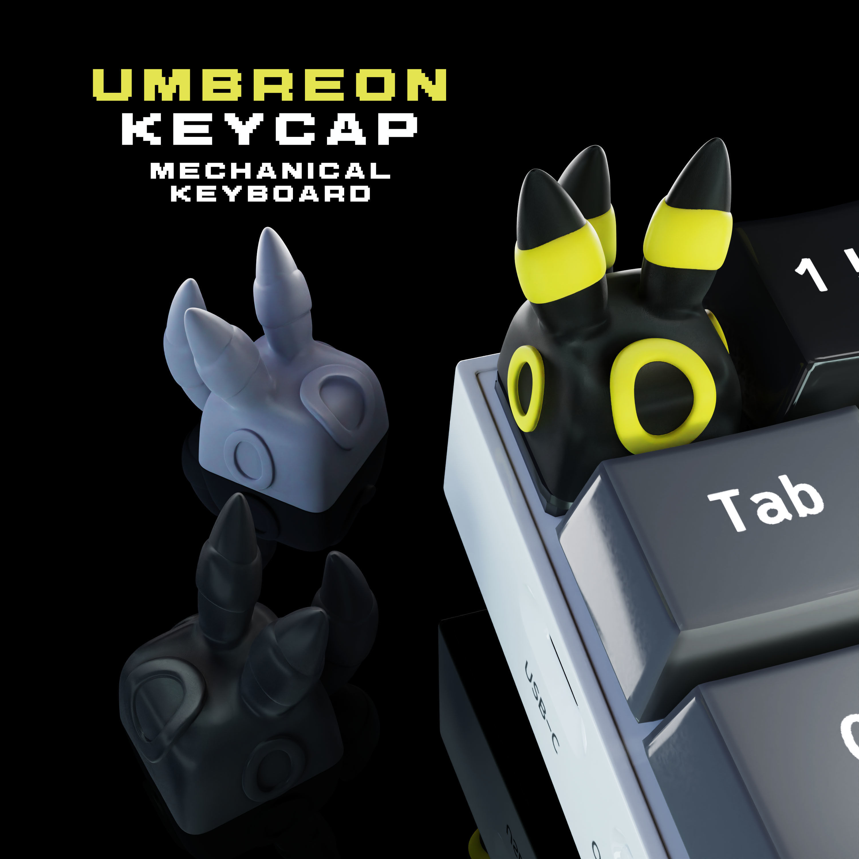 Eeveelutions Vol 2 Keycaps collection - Mechanical Keyboard  3D print model_1