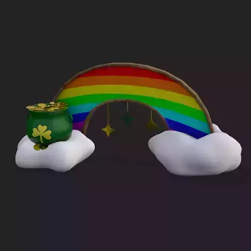Rainbow Toy  Low-poly 3D model
