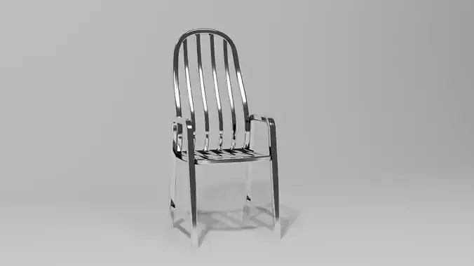 Stainless steel chair Model Free 3D model