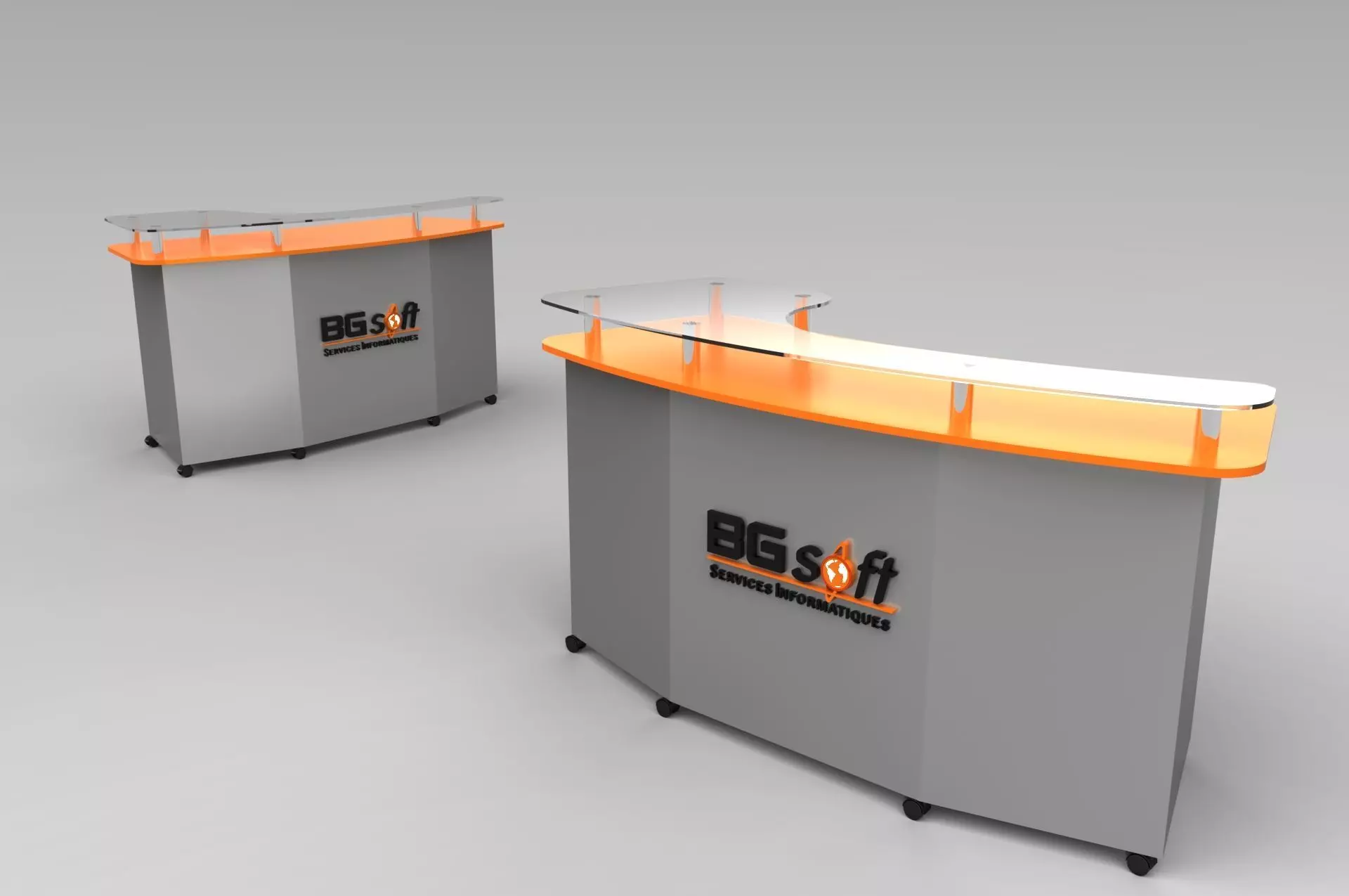 Front Desk Free 3D model_0