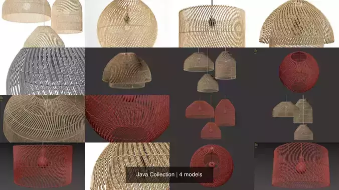 Java Collection rattan ball pendant light