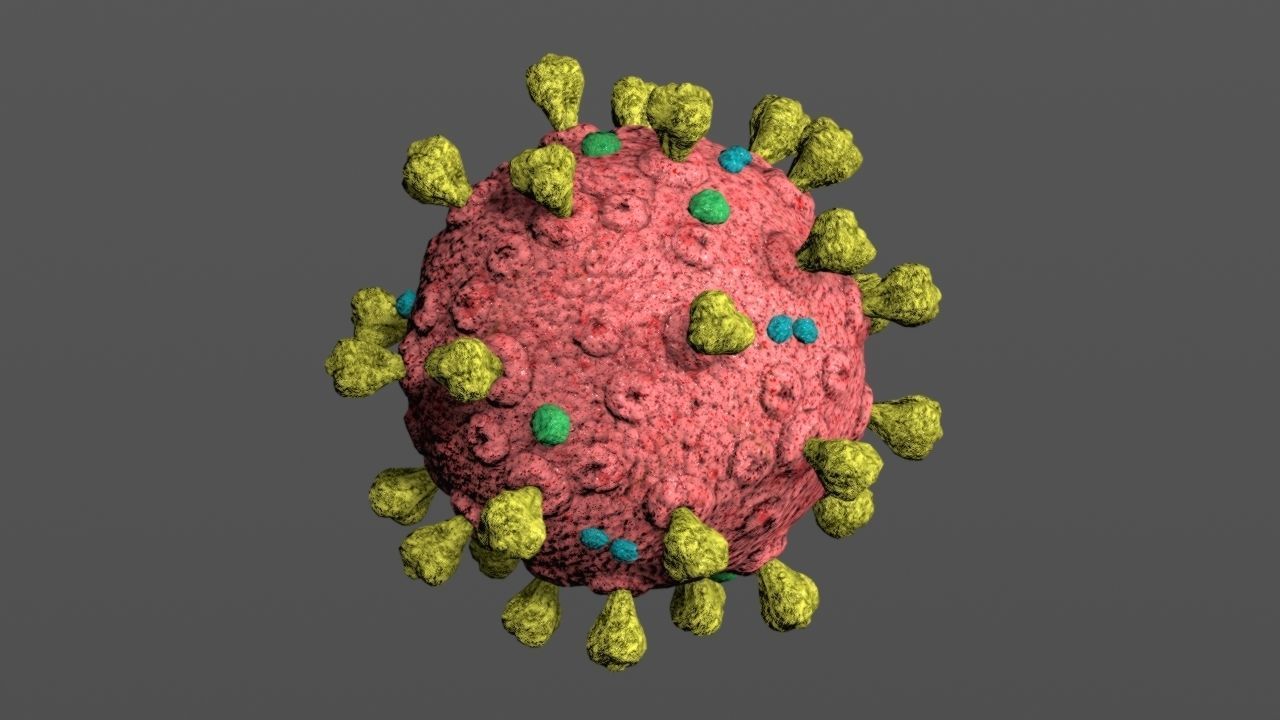 Covid-19 coronavirus Low-poly 3D model_2