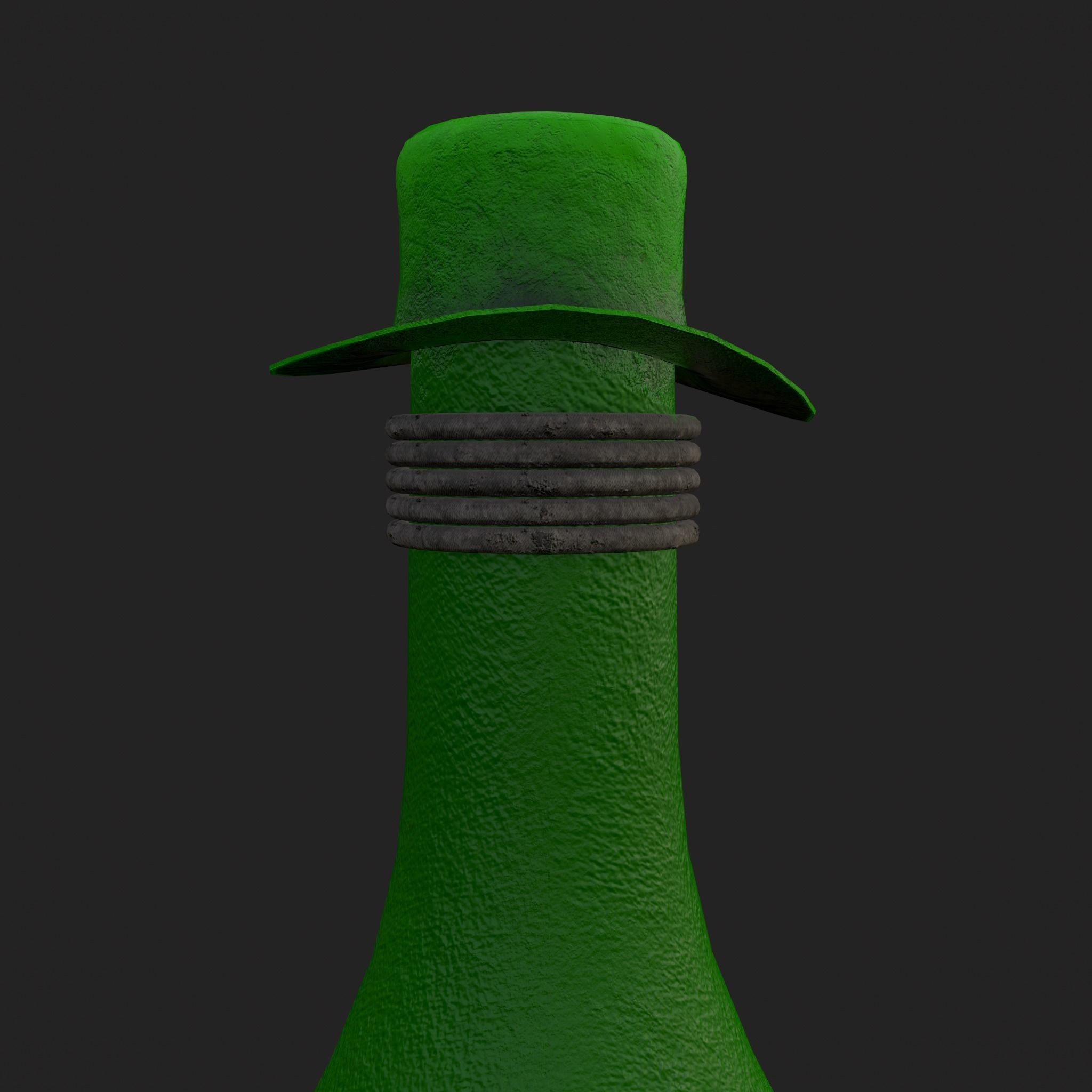 St Patricks Day Bottle Low-poly 3D model_13