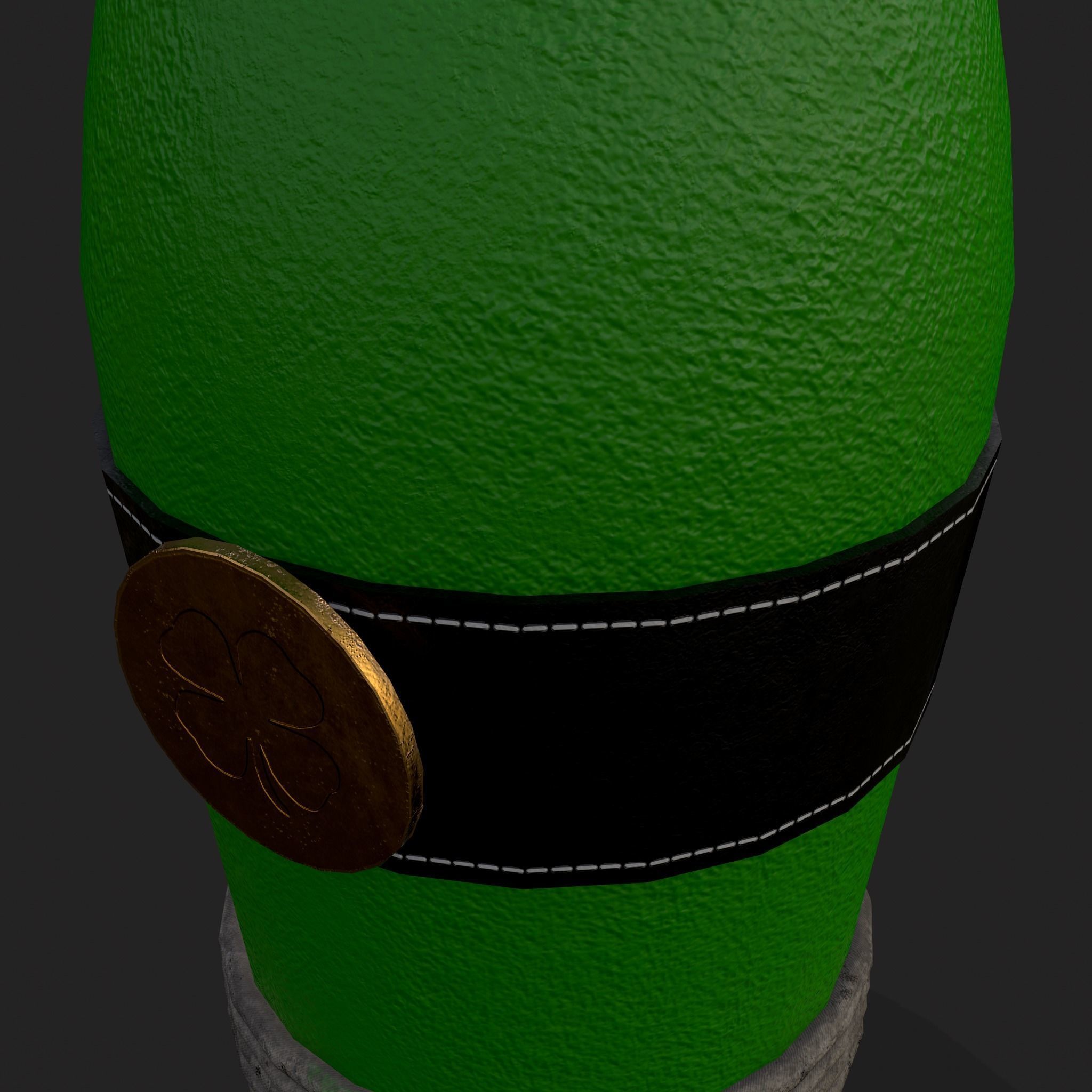St Patricks Day Bottle Low-poly 3D model_19