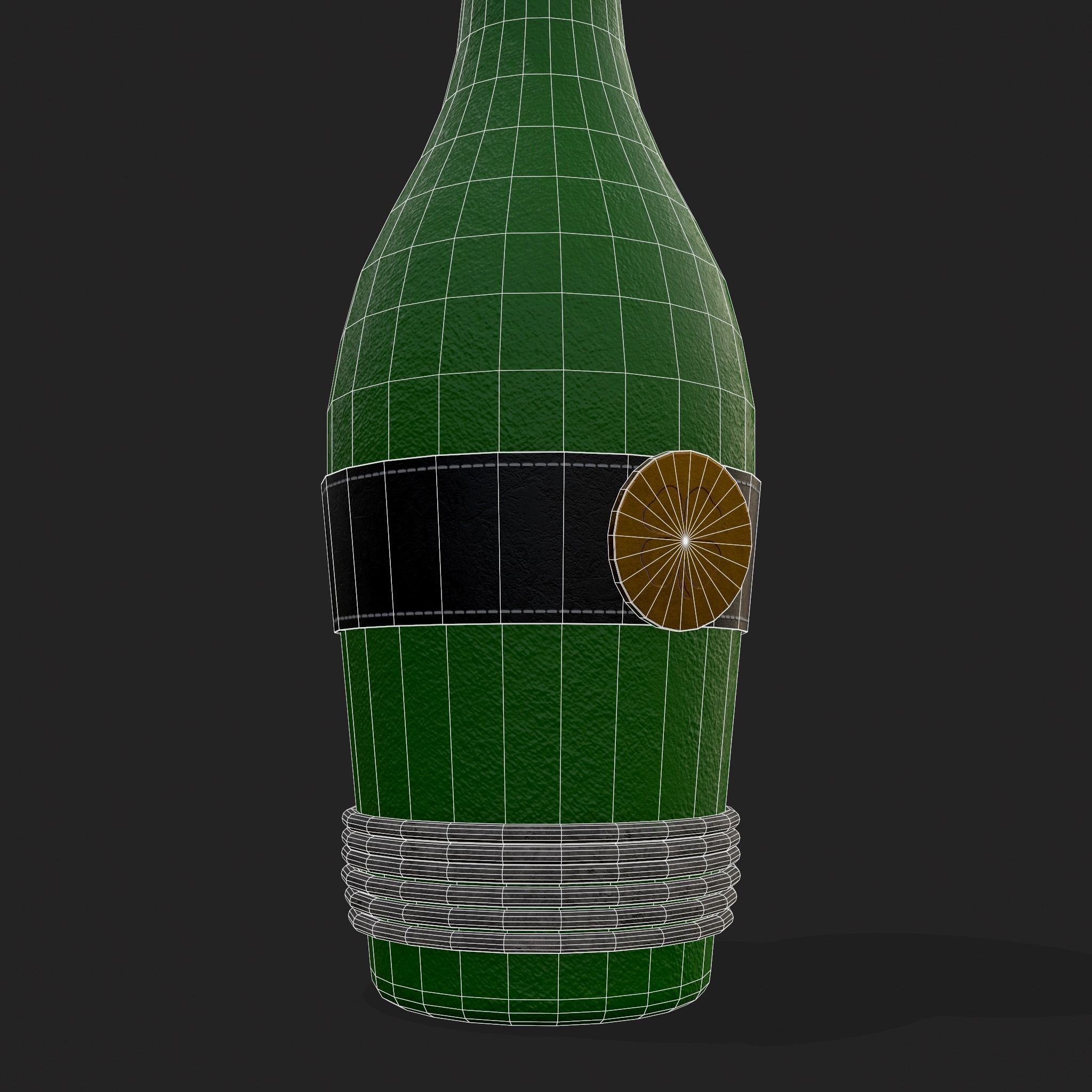 St Patricks Day Bottle Low-poly 3D model_12