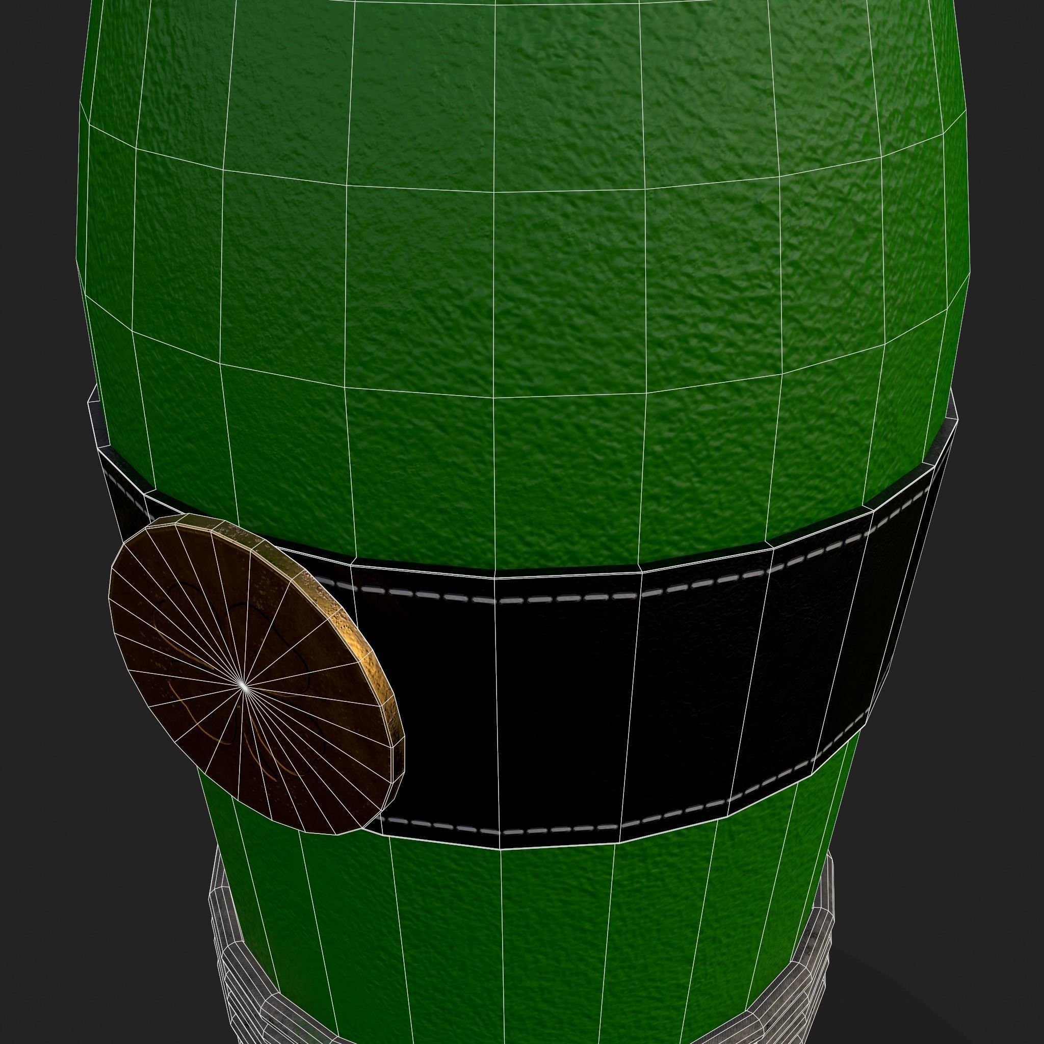 St Patricks Day Bottle Low-poly 3D model_20