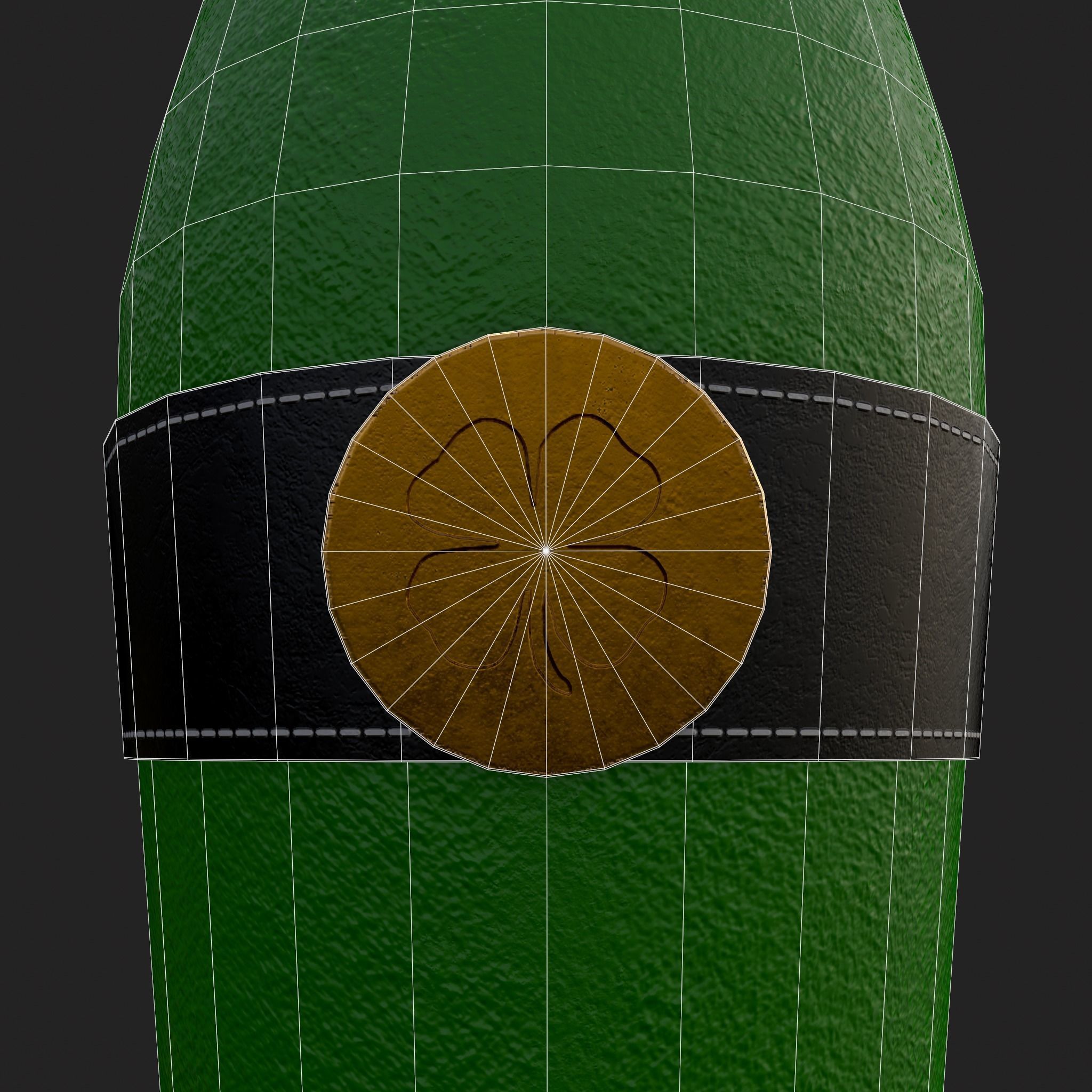 St Patricks Day Bottle Low-poly 3D model_8