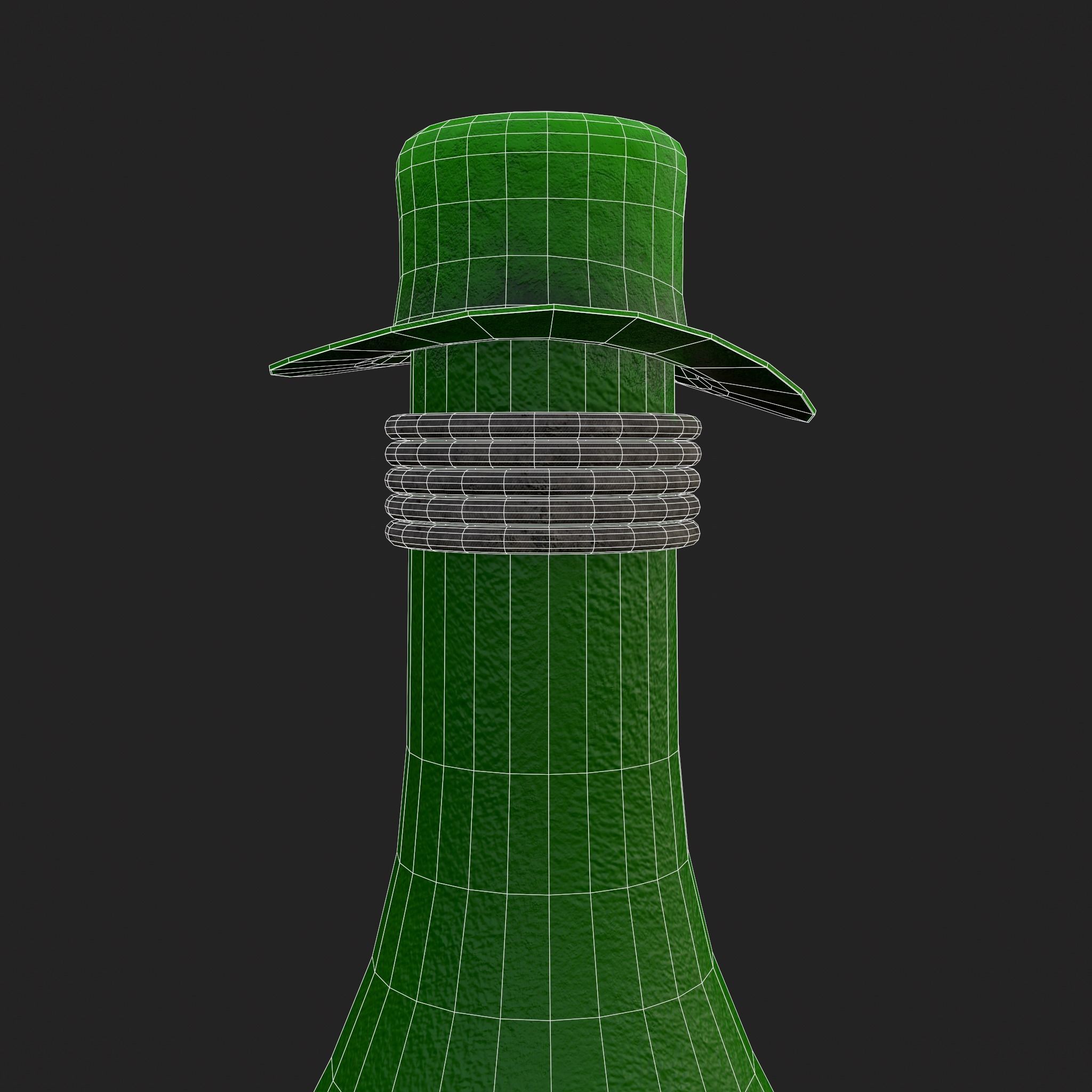 St Patricks Day Bottle Low-poly 3D model_14