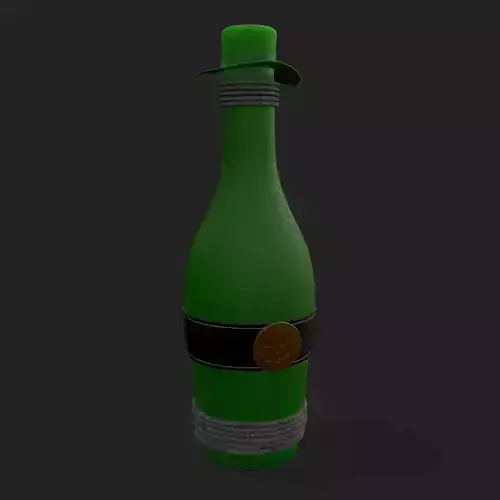 St Patricks Day Bottle Low-poly 3D model