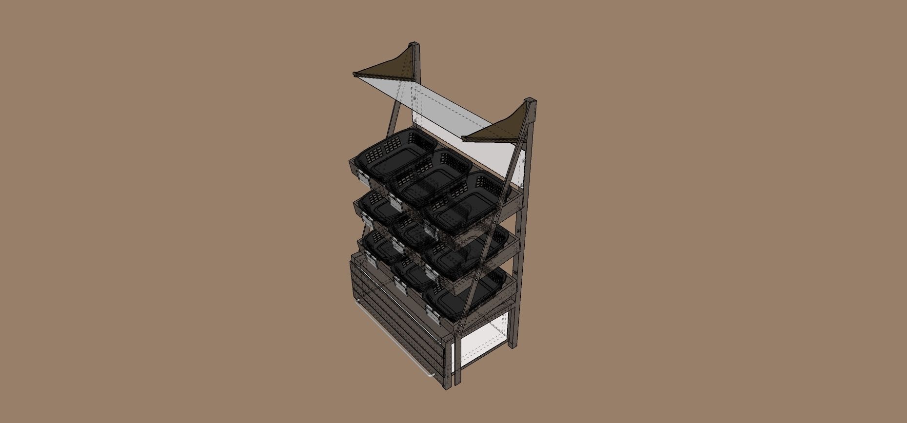 Black fruit shelf 3D model_3