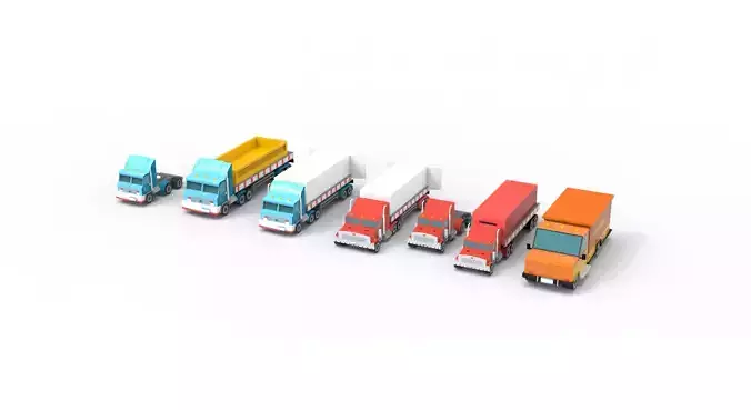 delivery truck Free low-poly 3D model