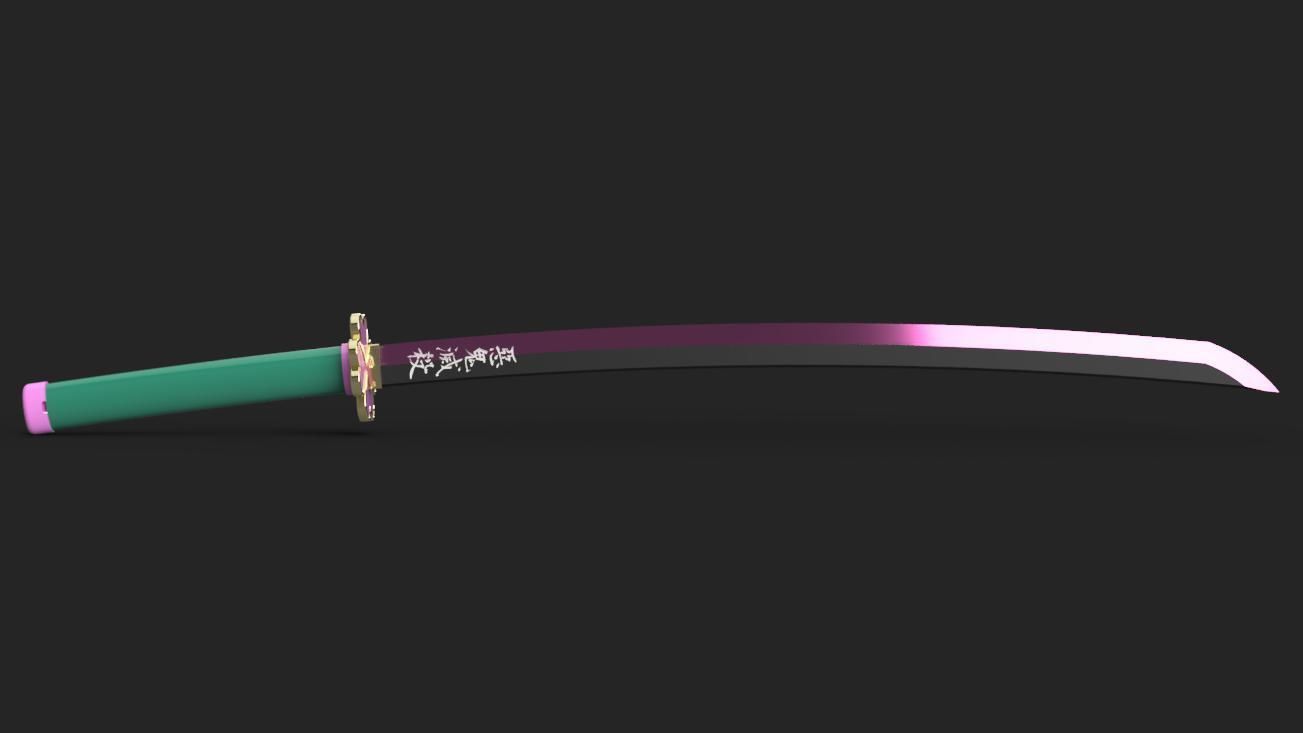 Demon Slayer Kimetsu no Yaiba Mitsuri Kanroji Katana Whip 3D print model_3