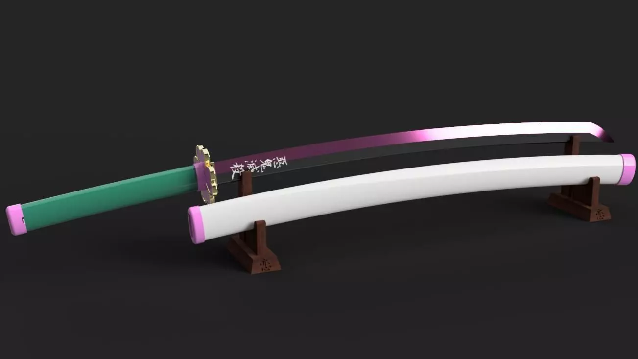 Demon Slayer Kimetsu no Yaiba Mitsuri Kanroji Katana Whip 3D print model_0