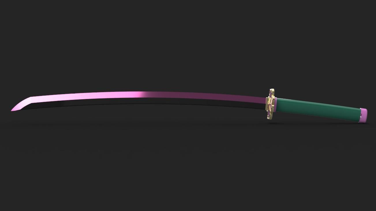 Demon Slayer Kimetsu no Yaiba Mitsuri Kanroji Katana Whip 3D print model_4