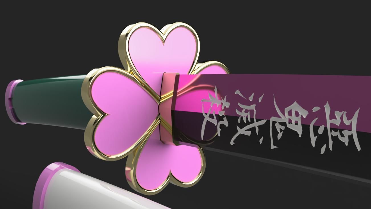 Demon Slayer Kimetsu no Yaiba Mitsuri Kanroji Katana Whip 3D print model_1