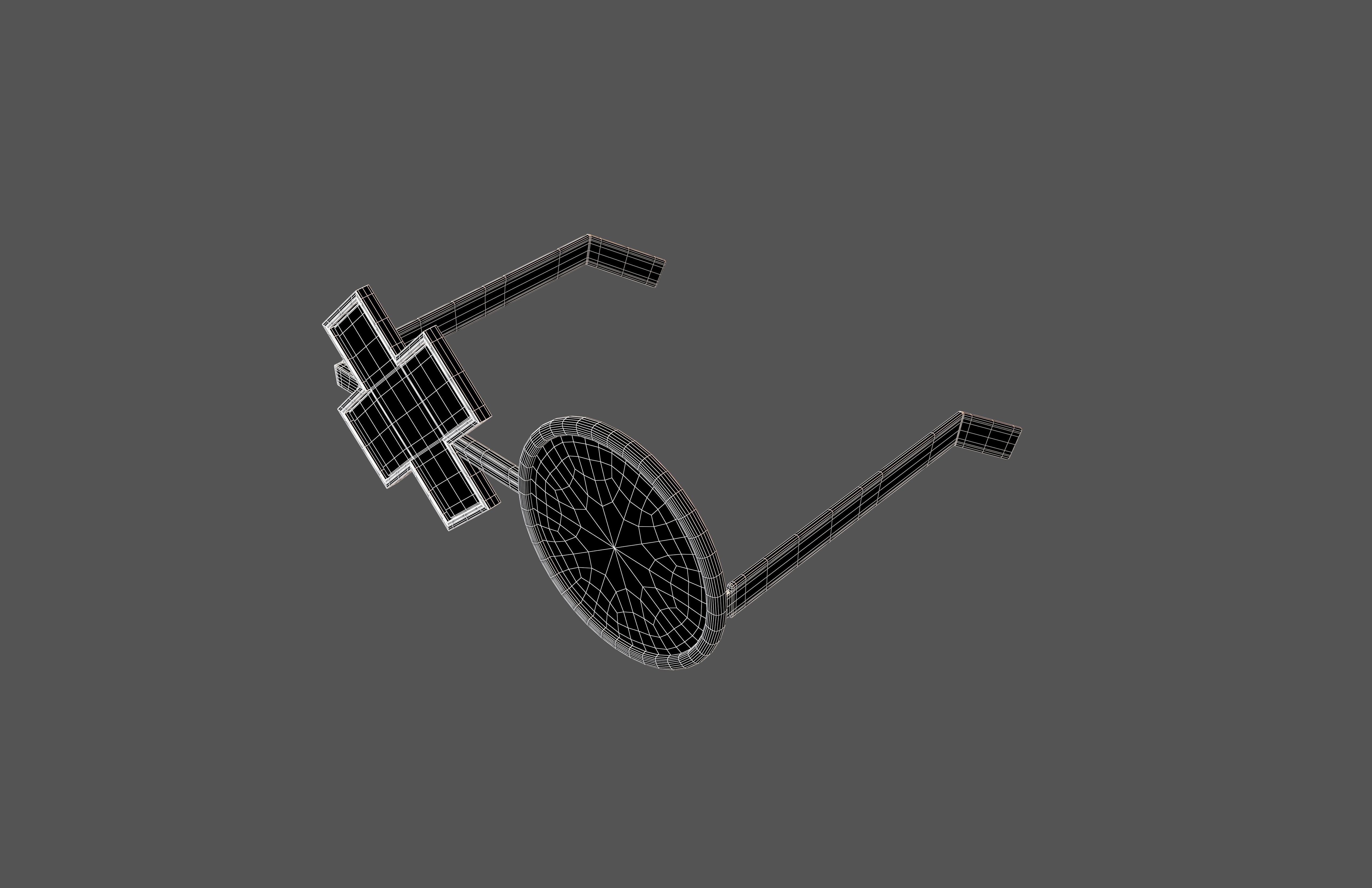 Cross And Circle Glasses v1 001 Low-poly 3D model_7