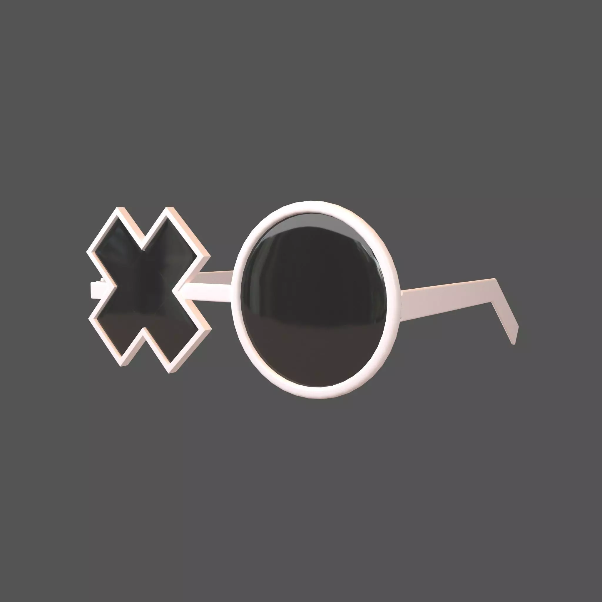 Cross And Circle Glasses v1 001 Low-poly 3D model_0