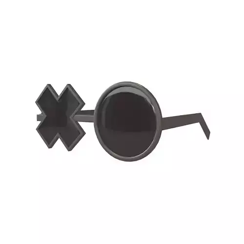 Cross And Circle Glasses v1 002 Low-poly 3D model