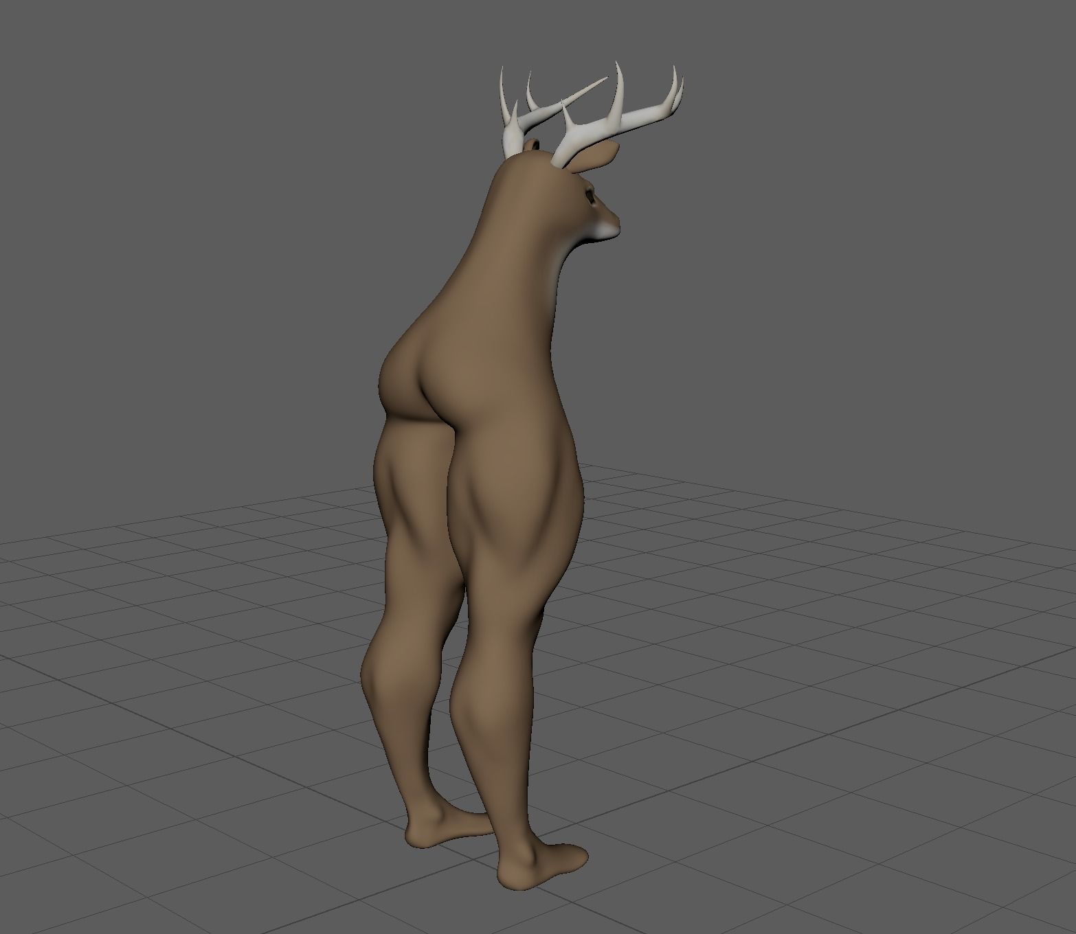 Thicc Deer Man 3D model_1