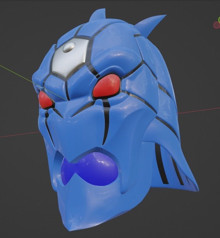 Urataros Kamen rider DEN-O 3D printable helmet 3D print model_5