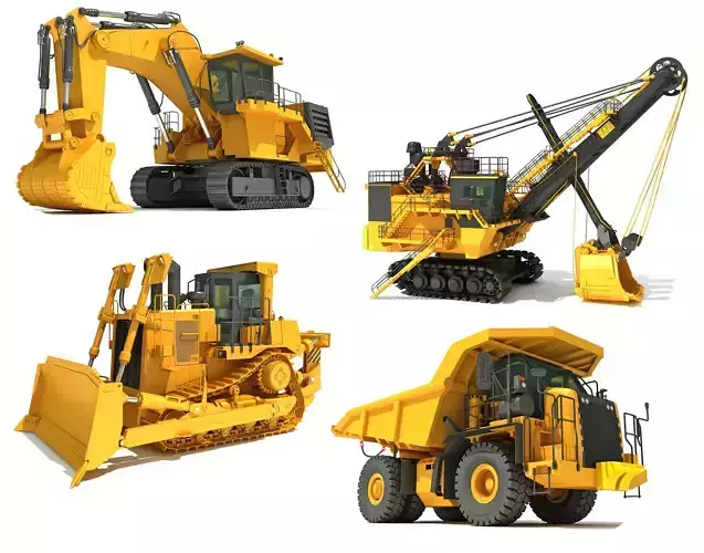 Mining Machinery Equipment 3D Models 3D Model Collection