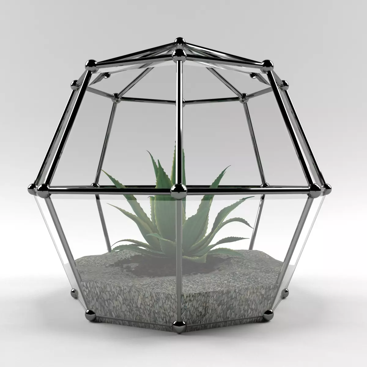 Florarium Decorate Free 3D model