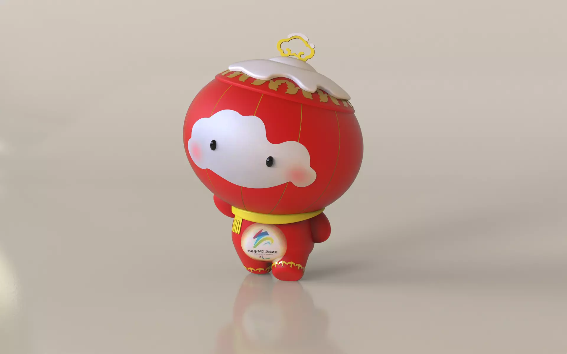 Shuey Rhon Rhon   the mascot of the Beijing Winter Paralympics  3D model_0