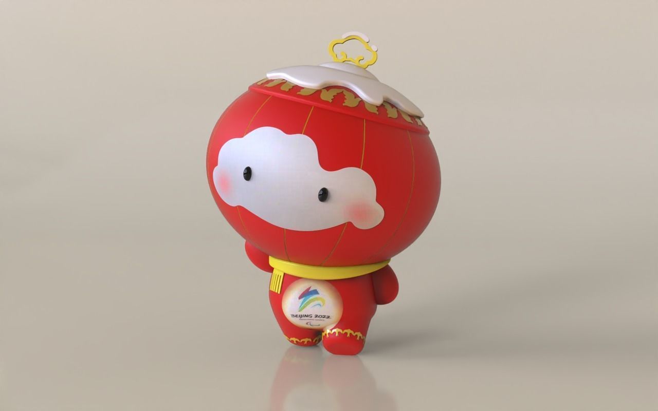 Shuey Rhon Rhon   the mascot of the Beijing Winter Paralympics  3D model_2