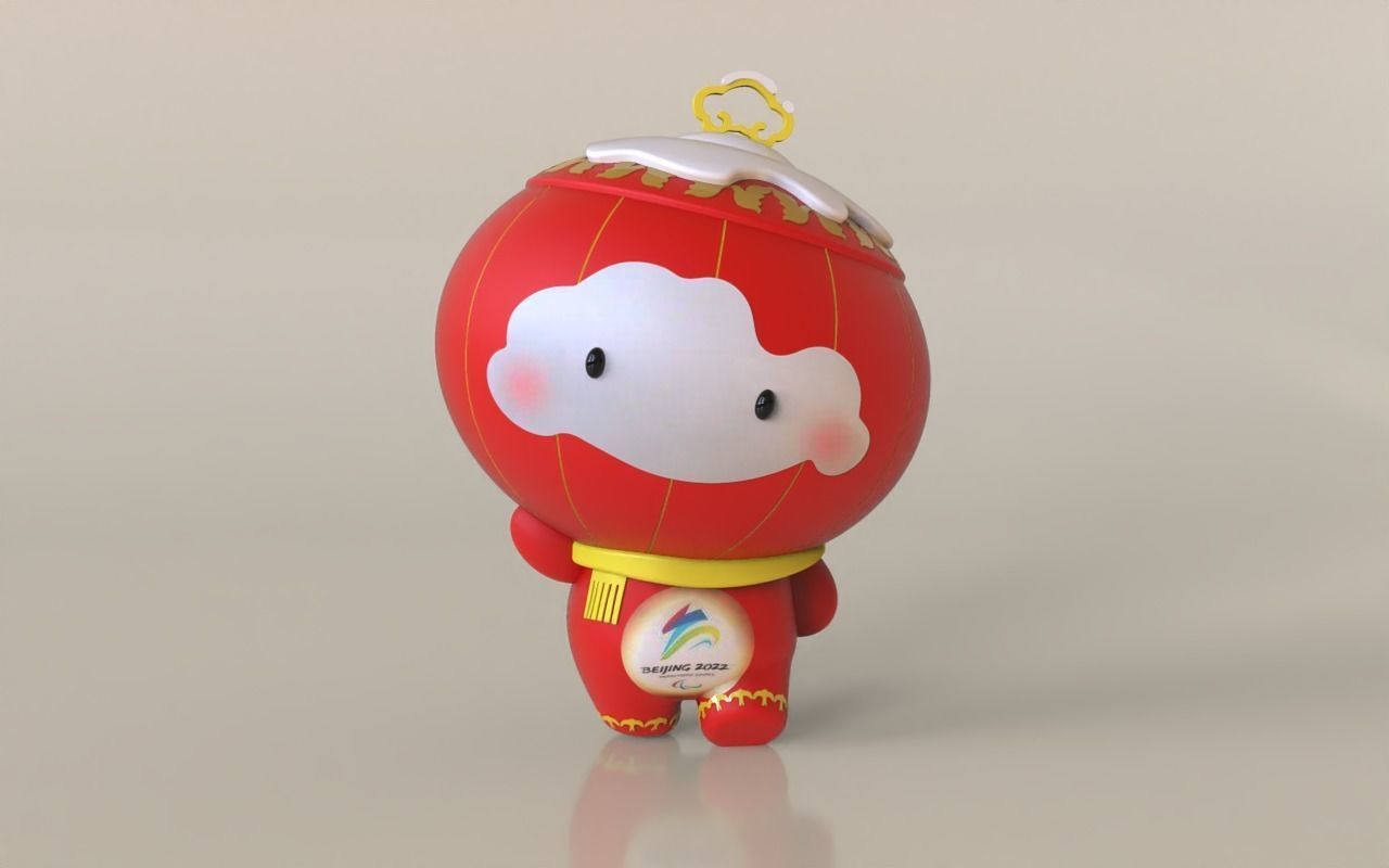 Shuey Rhon Rhon   the mascot of the Beijing Winter Paralympics  3D model_1