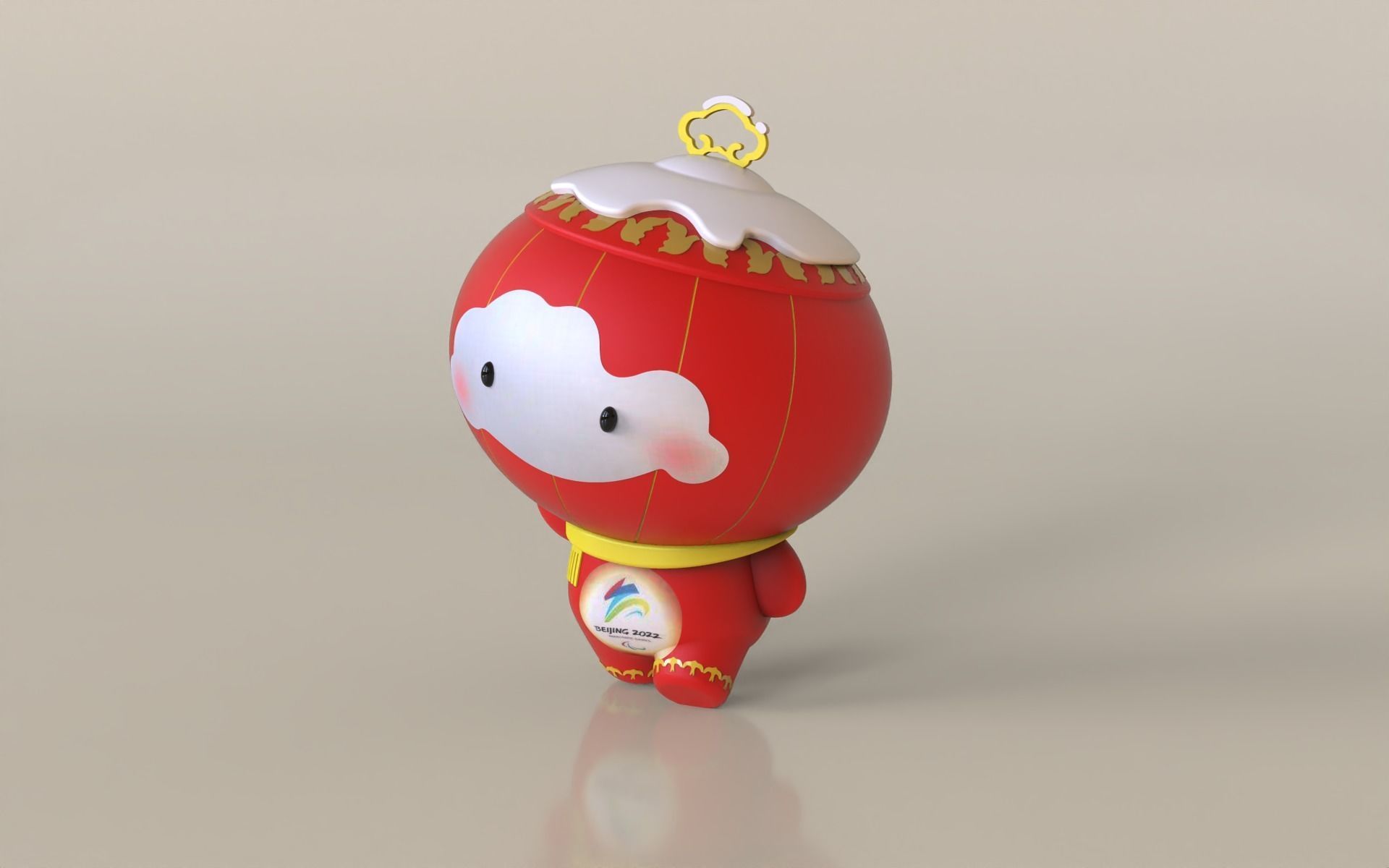 Shuey Rhon Rhon   the mascot of the Beijing Winter Paralympics  3D model_4