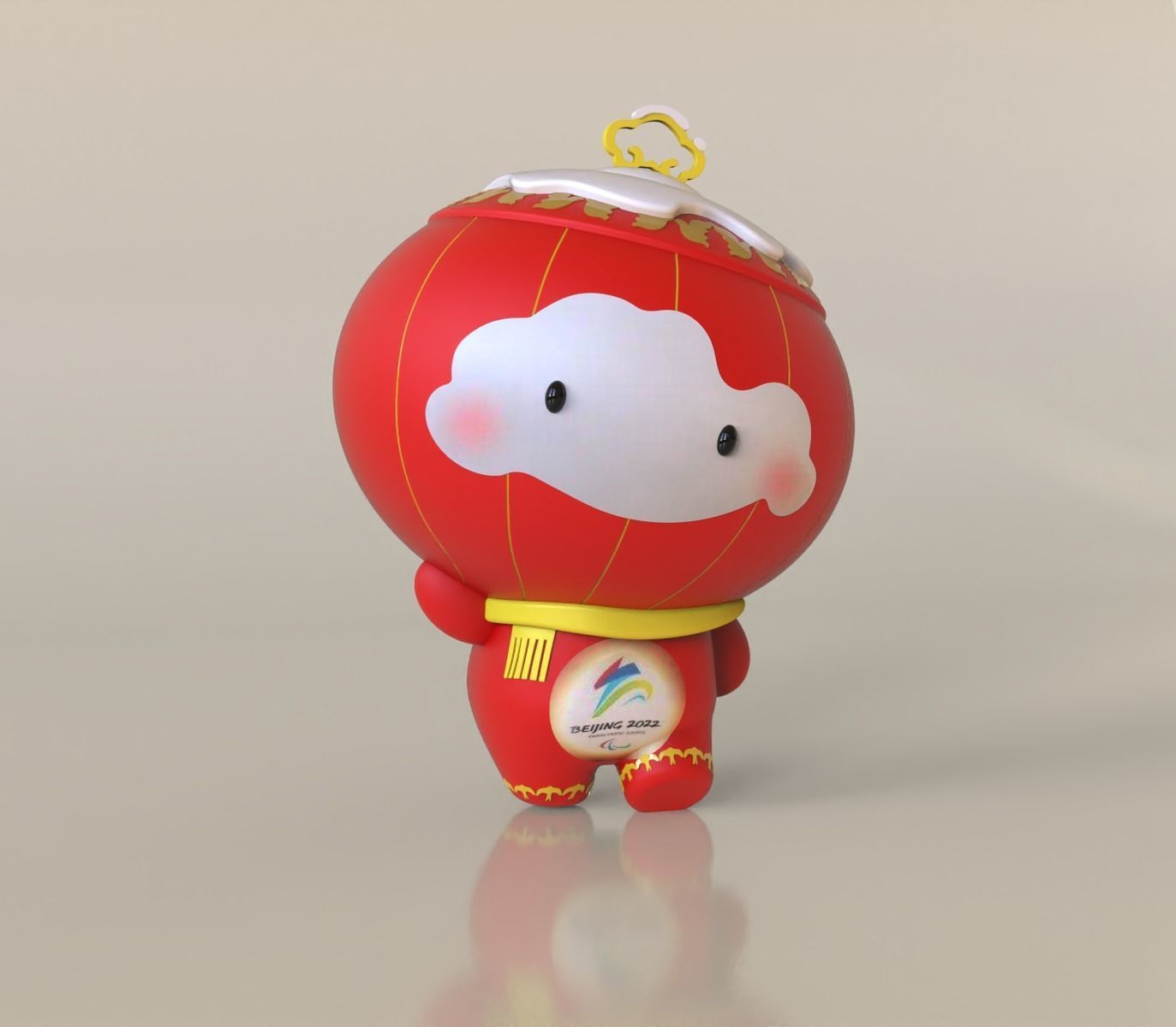 Shuey Rhon Rhon   the mascot of the Beijing Winter Paralympics  3D model_3